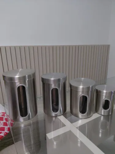 Conjunto de mantimentos de inox da Brinox