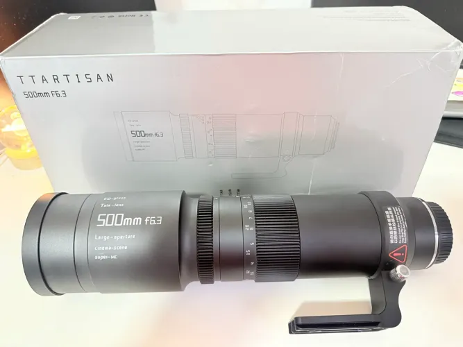 Lente Ttartisan p/ Canon 500mm EF l 6.3