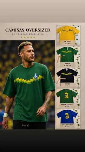 Camisas do Brasil estilo oversized 