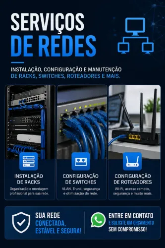 SERVIÇOS PROFISSIONAIS DE REDES - INSTALAÇÃO, CONFIGURAÇÃO E MANUTENÇÃO