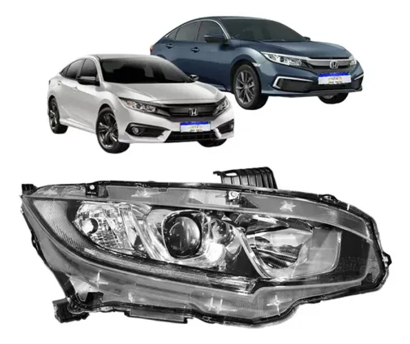 Farol Honda Civic G10 2017 2018 2019 2020 2021 Ld Direito/passageiro