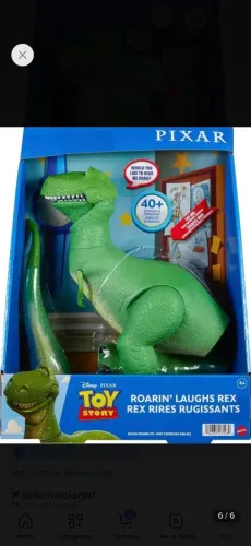 Rex Toy Story Mattel Disney Pixar com Voz e movimento da boca e braços