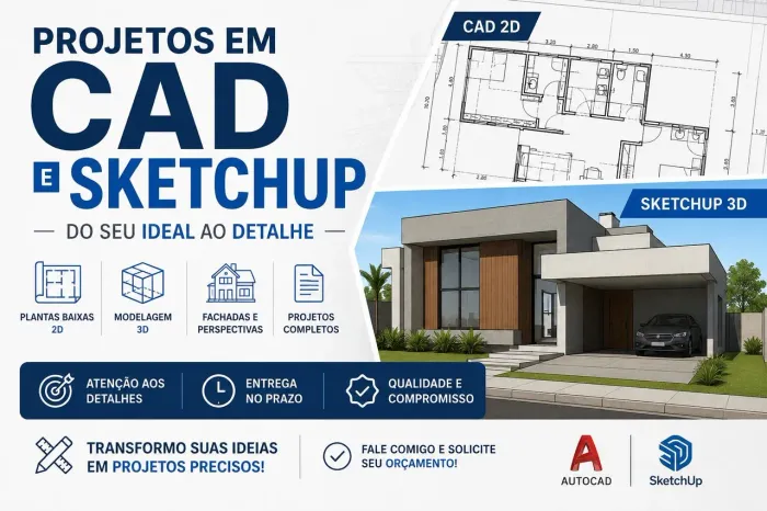 Projetos cad 2D e 3D