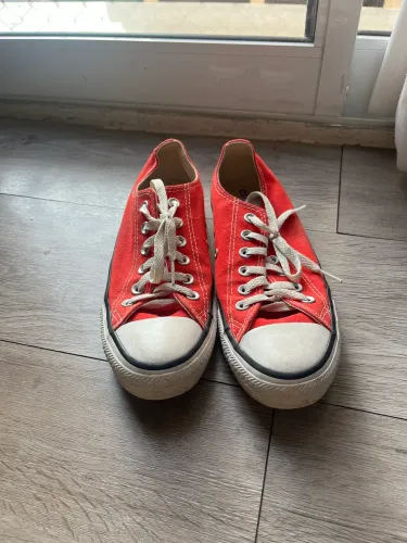 Converse All Star vermelho cano baixo - tamanho 37