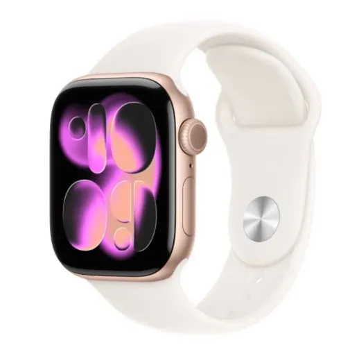 Apple Watch Series 11 (Rose Gold), novo, na caixa.