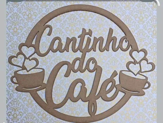 Cantinho do café em MDF decorativo 