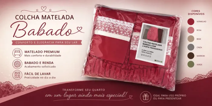 Calcha martelada bordada