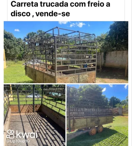 Carreta trucada 3,78x1,9 com frei a disco