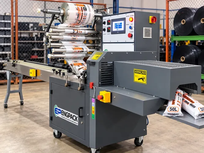 Embaladora Flow Pack Engpack HM 500 intermitente