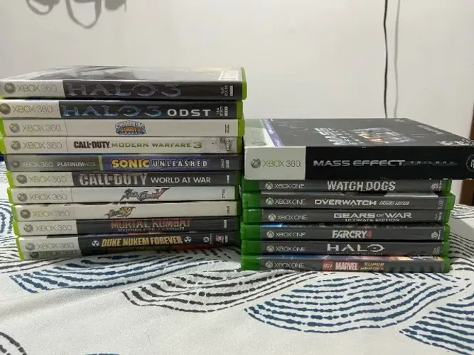Lote de jogos Xbox One e Xbox 360