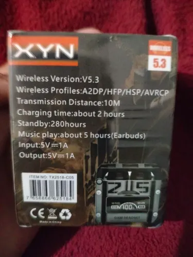 Fone Gamer Sem Fio XYN TX2518 Bluetooth 5.3 com Display LED e Modo Jogo sem Atraso