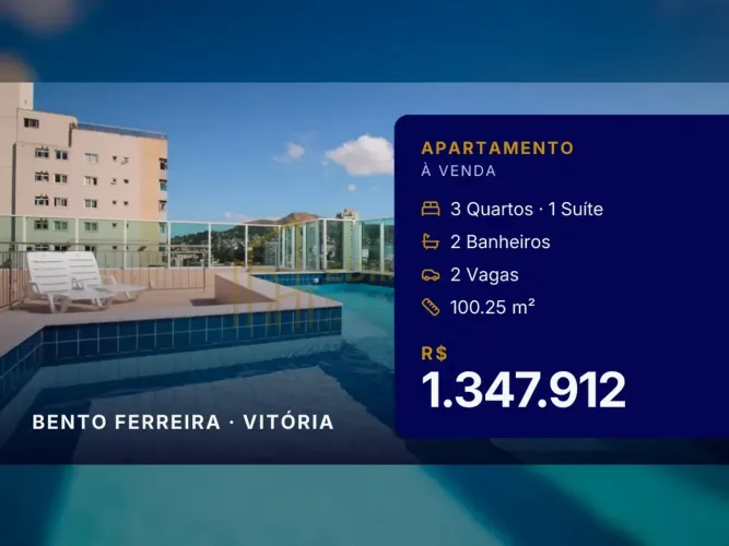 Apartamento Moderno com Varanda em Bento Ferreira, Vitória