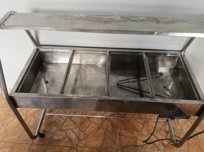 Banho-Maria Elétrico em Aço Inox, Controle de Temperatura, Ótimo Estado