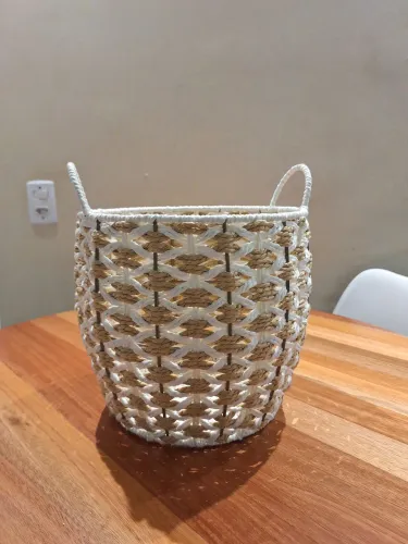 Cesto Decorativo Artesanal com Alças