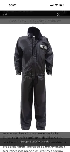 Capa de chuva masculina