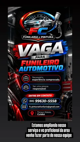 Vaga para funileiro automotivo