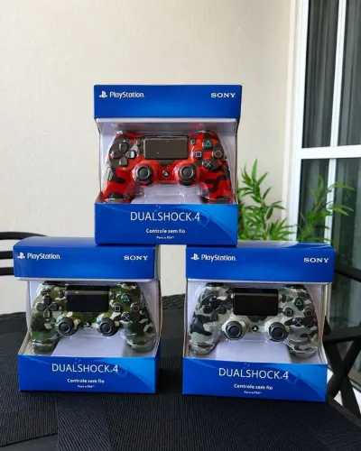 Controle Sem Fio para PS4 | Bluetooth | Vibração | Compatível com PS4, PC e Celular