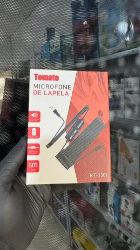 Microfone Condensador de Lapela Cabo 6M - Alta Qualidade e Padrão Omnidirecional