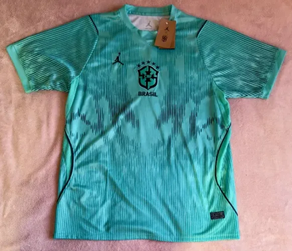 Camisa Seleção Brasileira Jordan Verde-Água Dri-FIT - XL