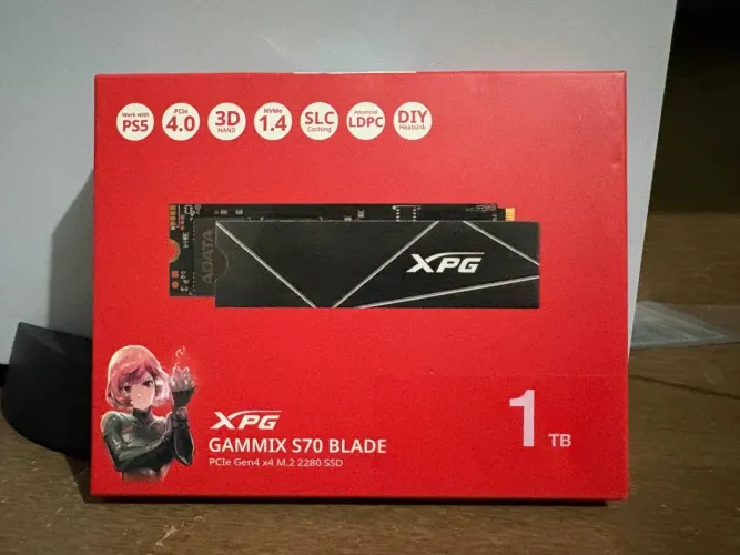 SSD NVME 1tb 7200mhz XPG S70 Blade para PS5 e PC