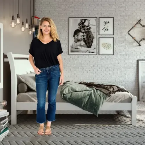 Cama Casal Reali Cabeceira Moderna MDF