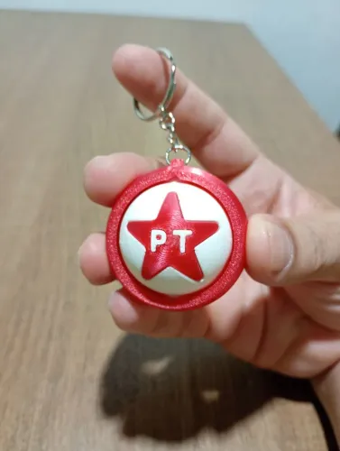 Chaveiro GIRATÓRIO do PT 13