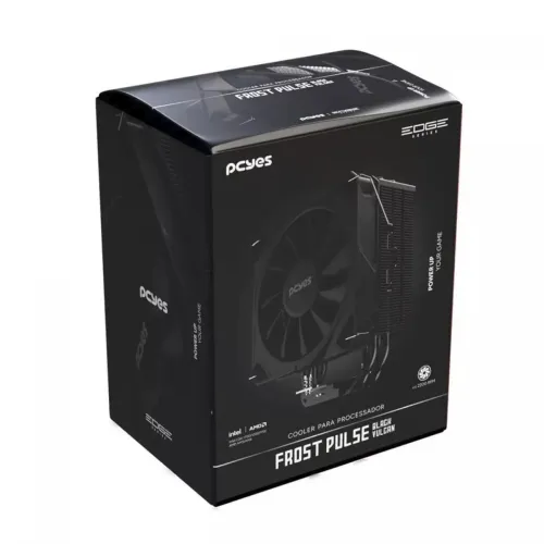 Cooler Para Processador PCYES Frost Pulse Black Vulcan, 120mm, Intel/AMD, Black, PEFPBV
