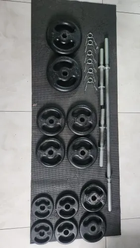 Kit anilhas e barras (50 kg anilhas)