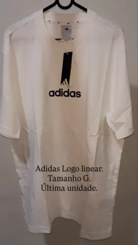 Camisa Adidas Logo linear - Tamanho G - NOVA