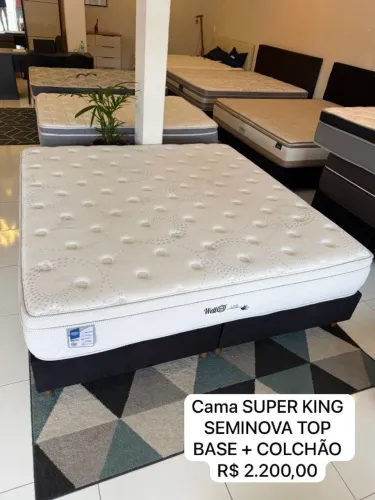 Colchão KING + base Box SEMINOVO TOP - Entrego! 