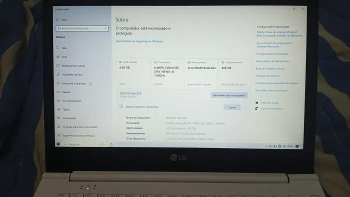 Nootbok LG novo