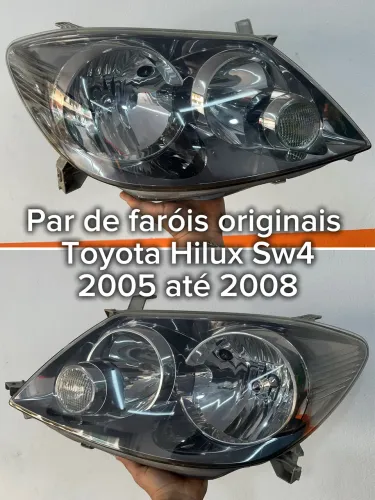 Par de faróis originais Toyota Hilux Sw4 2005 até 2008