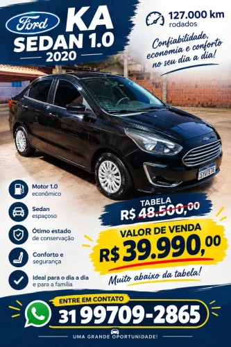 Ford KA+ Sedan 1.0 Tivct Flex 4P 2020
