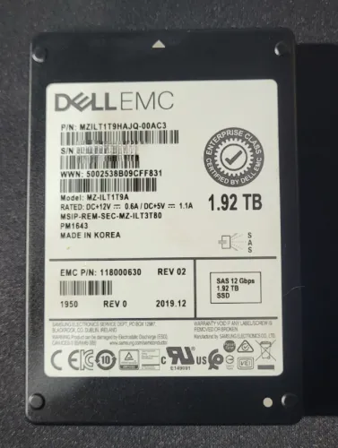 Ssd Dell Enterprise 1.92tb 2.5 Sas 12 Gbps