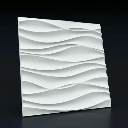 Placa de gesso 3d ondulado 