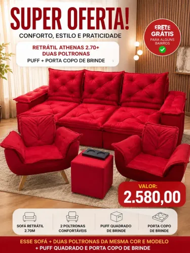 Sofá retrátil 