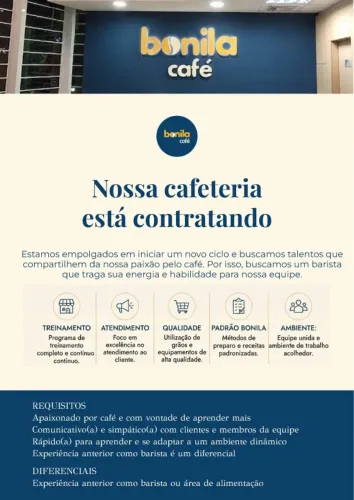 Vaga de Barista em Cafeteria