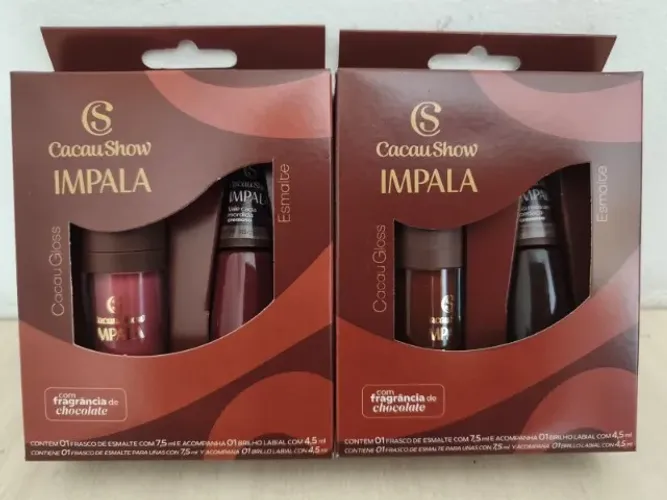 2 Kits Cacau Show e Impala - Gloss e Esmalte