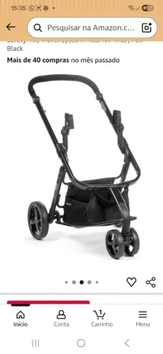Carrinho de bebê safety usado( com bebê conforto, e vira Moisés)
