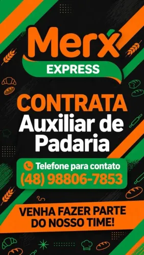 Contratação Auxiliar de padaria 