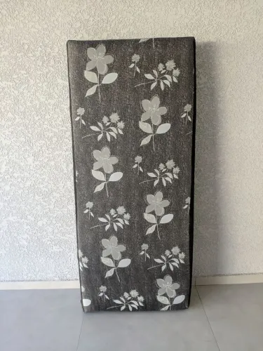 Colchão Solteiro / Auxiliar para Bi-Cama - Floral Cinza e Preto