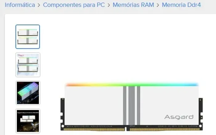 Memória Ram 16G Ddr4 Asgard Valkyrie 3600mhz Rgb 1 PENTE