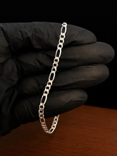 Pulseira de prata 3x1 4mm com garantia eterna + limpa prata de brinde 
