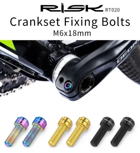 2 Parafusos de Titanio Risk Pedivela Trocador Caliper Bicicleta