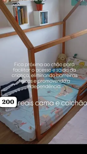 Cama infantil com colchão 