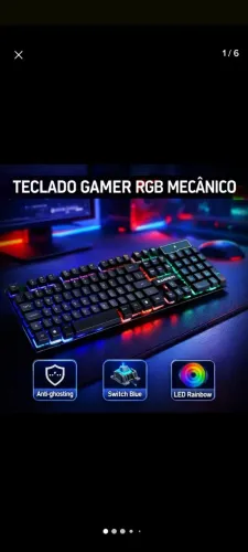 Teclado gamer semi mecanico