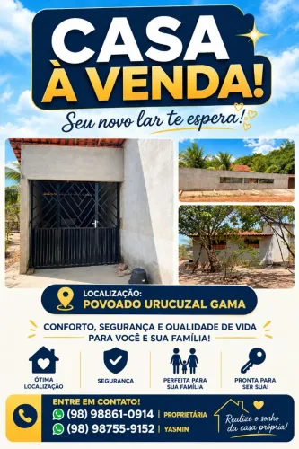 Vendo casa no Povoado Urucuzal Gama