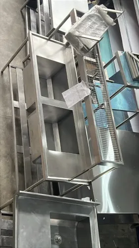 Pia de inox com escorredor de pratos soldado -d