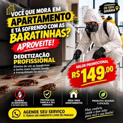 DEDETIZAÇÃO - ACABA COM AS BARATAS INDESEJADAS