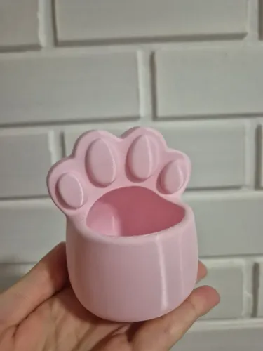 Vaso para suculentas pata de gato impressão 3d